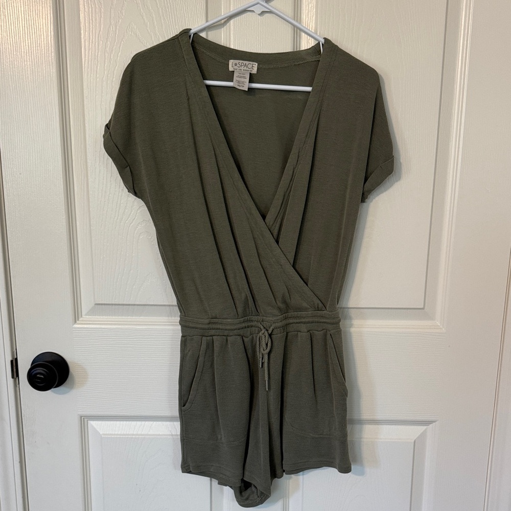 L*Space Olive Knit Crewneck Top